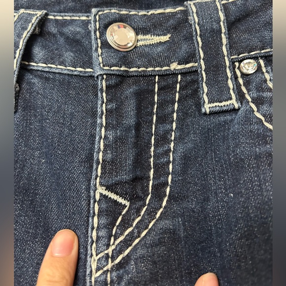 Authentic dark blue True Religions, Gem detailing throughout. Size 27 - Picture 3 of 11